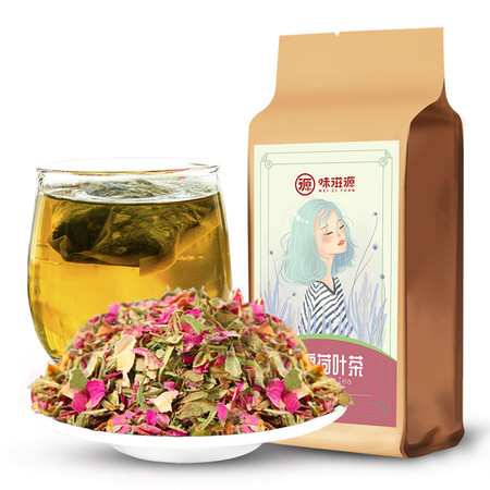 味滋源 玫瑰荷叶茶 茶袋泡茶决明子乌龙茶菊花茶小袋装 160g*1盒