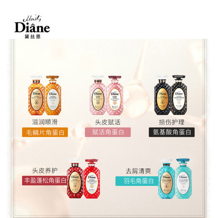 黛丝恩 Moist Diane致美洗发护发套装无硅油450ML*2 日本原装进口