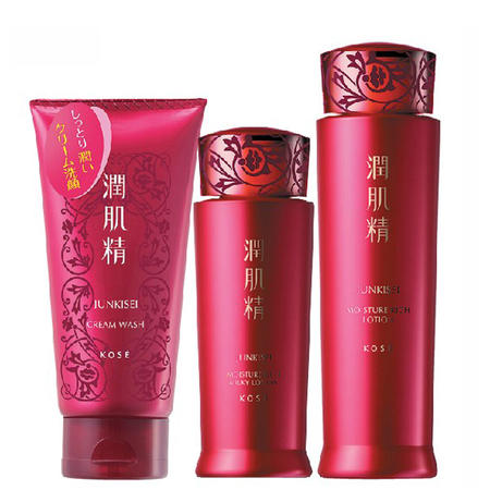 KOSE 高丝 润肌精3件套 水190ml+乳140ml+洗颜130g送金醇抗皱眼部精华霜20g*1