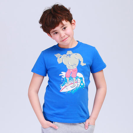 米鲁卡童装2015夏装新款男童短袖T恤儿童打底衫纯棉卡通印花韩版图片