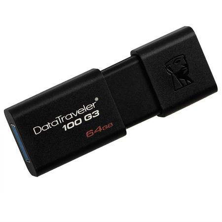 金士顿（Kingston）DT 100G3 64GB USB3.0 U盘 黑色