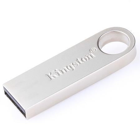 金士顿（Kingston）DT SE9  64GB  2.0 金属U盘 银色亮薄