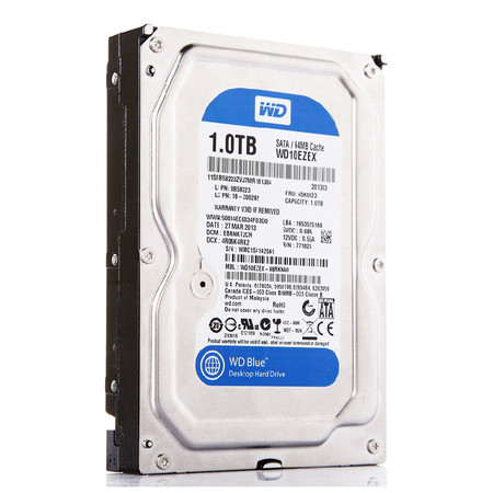 西部数据(WD)蓝盘 1TB SATA6Gb/s 7200转64M 台式机硬盘(WD10EZEX)图片