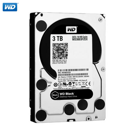 西部数据(WD)黑盘 3TB 7200转 64M SATA6Gb/s台式机硬盘 WD3003FZEX图片