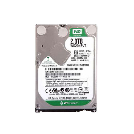 西部数据(WD)绿盘 2TB SATA6Gb/s 8M 笔记本硬盘(WD20NPVX)图片