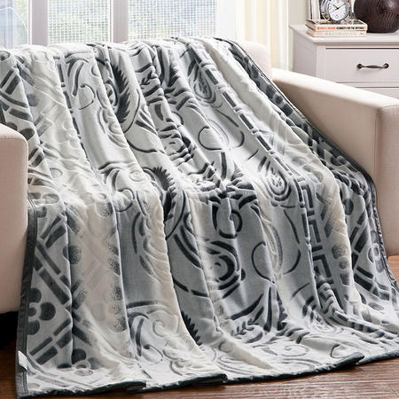 Johnson乔森  床上用品 云貂绒包边毛毯 毯子 空调毯 办公室午休毯 凤凰羽毛 2.0米