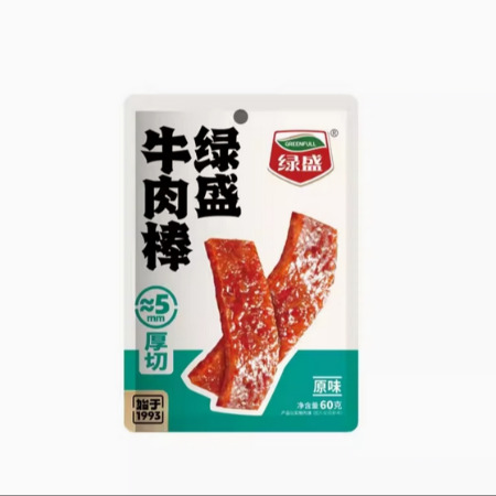 绿盛 厚切牛肉棒原味60g*2袋