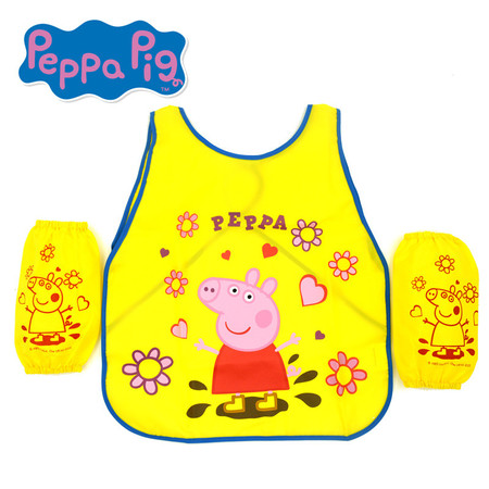 港版小猪佩奇PEPPA PIG粉红猪小妹佩佩猪可爱儿童劳作围裙图片