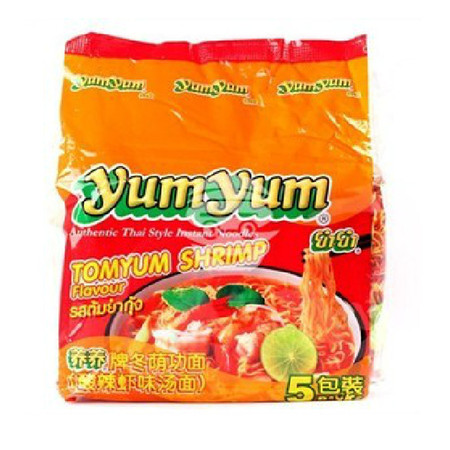 进口方便面 YUMyum/养养冬阴功多口味70g*5包泡面速食面