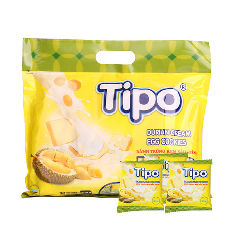 越南进口TIPO面包干300g/袋 榴莲味面包干饼干零食糕点