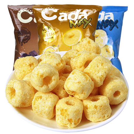 奇乐达cada甜甜圈45g榴莲牛奶巧克力味休闲膨化零食 泰国进口