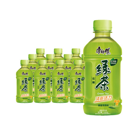 康师傅绿茶PET330ml*12瓶冰红茶绿茶茉莉蜜茶清茶饮料包邮