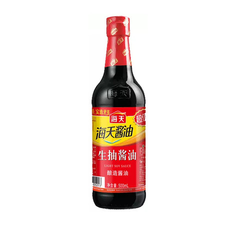 海天生抽酱油500ml*1瓶装酿造酱油蘸食凉拌菜炒菜拌菜调味品包邮