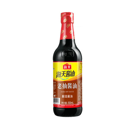 海天老抽酱油500ml*1瓶装酿造酱油蘸食凉拌菜炒菜拌菜调味品调料