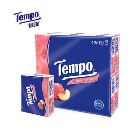 Tempo/得宝纸巾 小包纸巾面巾纸 德宝迷你甜心桃味手帕纸12小包图片