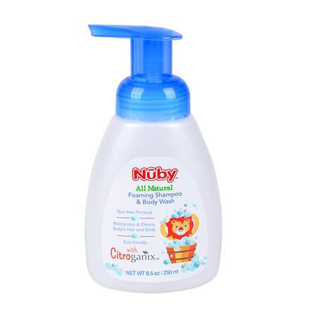 nuby/努比洗发沐浴乳婴儿二合一沐浴露新品橘子宝宝系列250ml