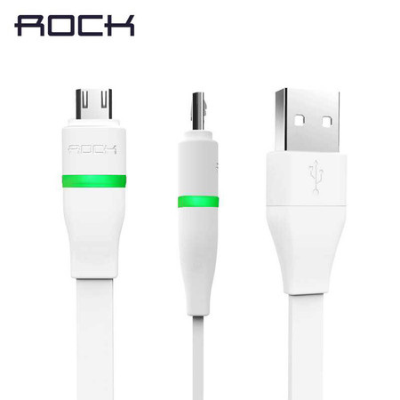 ROCK（洛克） 安卓数据线自动断电USB呼吸灯发光充电线面条