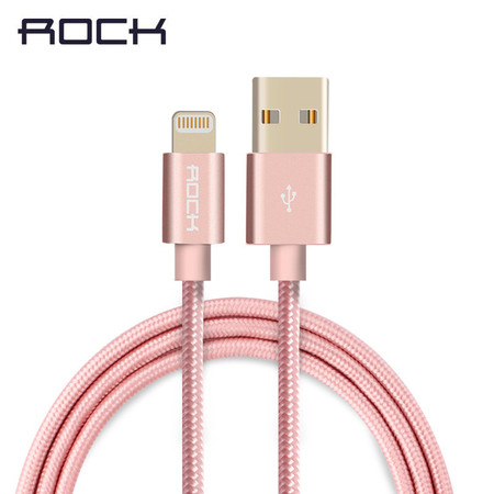 ROCK（洛克）苹果数据线iphone6s金属尼龙编织充电器快充线图片