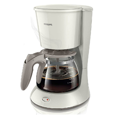 飞利浦（PHILIPS）全自动美式咖啡机HD7431 家用滴漏式 煮咖啡机 防滴漏咖啡壶 白色