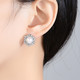 奈唯 S925银时尚闪耀气质珍珠耳钉-冰灵花