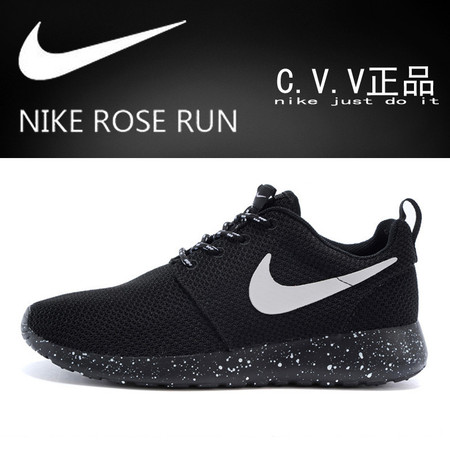 正品耐克男鞋新款Nike Roshe Run女鞋奥运黑白网面透气跑步鞋图片