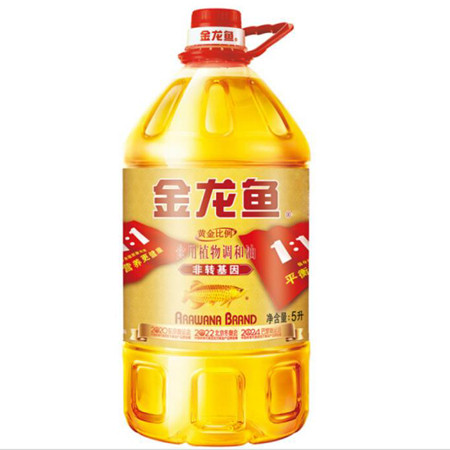 【扶贫馆产品】JLY黄金比例食用植物调和油5L(非转基因)图片