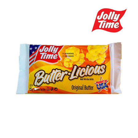 乔里/JOLLY TIME 黄油原味 微波炉爆米花 100g 进口食品图片
