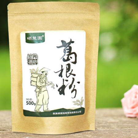 【硒楚园】来自大山的农家葛根粉 1斤超值特惠装 买2份送50g绿茶一包 葛根粉买5送1图片