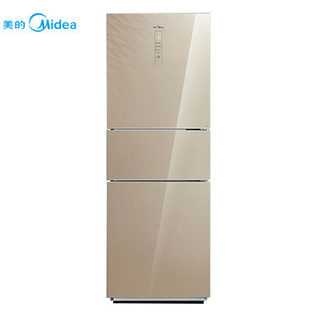 【可售全国】美的（Midea）260升智能变频/彩晶玻璃风冷三门冰箱BCD-260WTGPZM