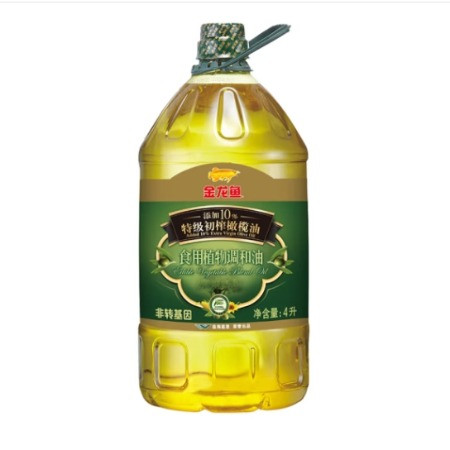 金龙鱼 【钦州馆】食用油添加10%特级初榨橄榄食用植物调和油4L