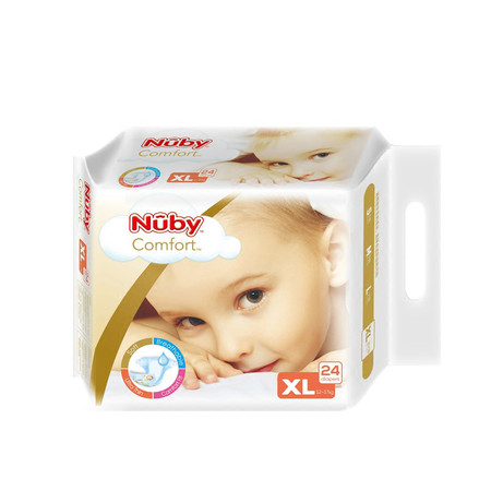 努比nuby 臻享丝柔婴儿纸尿裤 小包装XL码24片 12-17kg宝宝适用 899图片