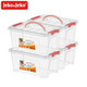 JEKO & JEKO 塑料全透明手提收纳箱5L四个装SWB-5276*4