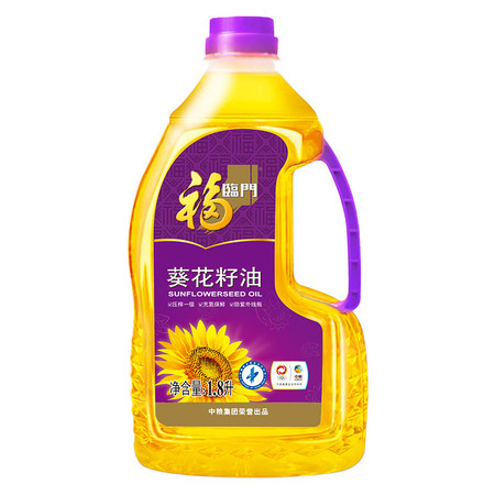 福临门 一级压榨葵花籽油1.8L