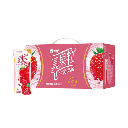 蒙牛 真果粒草莓果粒 250G*12图片