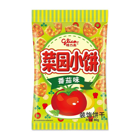 格力高（Glico） 菜园小饼 80G 番茄味