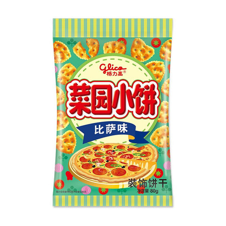 格力高（Glico） 菜园小饼 80G 比萨味