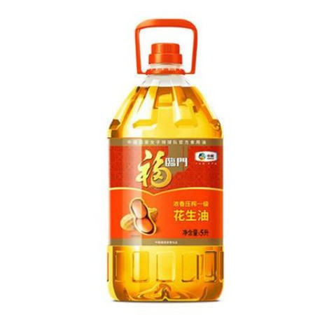 福临门/FULINMEN 浓香一级压榨花生油5L