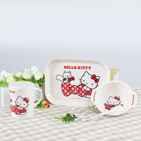 HelloKitty 五和 带盖杯、奶勺、双耳碗、长方盘