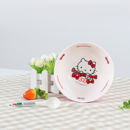 HelloKitty 五和 凯蒂猫双色碗 勺子 组合图片