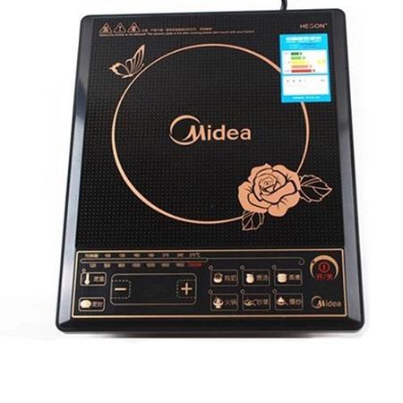 美的 Midea/美的电磁炉HK2002黑晶面板炒菜火锅炉黑色专柜家用图片