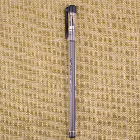 真彩简尚中性笔黑色签字笔A8803 0.38mm 全针管透明杆中性笔12支包邮图片