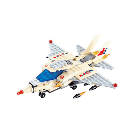 168块F-15战斗机拼装积木29004启蒙积木军事模型拼装塑料拼插玩具积木图片