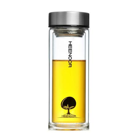 希诺 双层玻璃杯 男女士高档耐热水晶玻璃泡茶水杯子 XN-6700容量180Ml