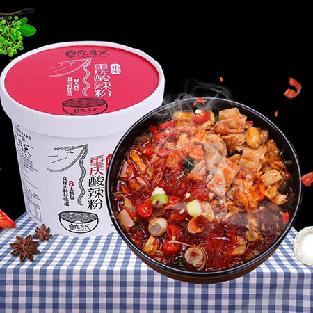 华夏九月天 重庆酸辣粉150g*6桶（粉丝60克+配料90克）图片