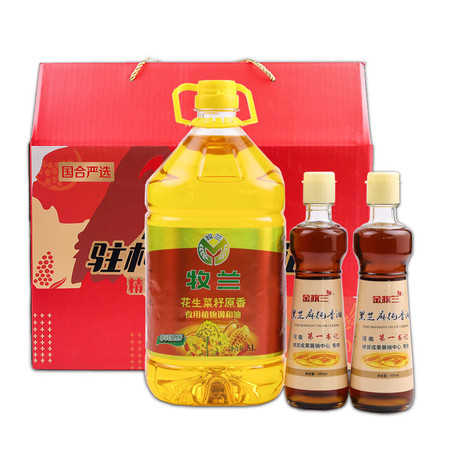 （线下配送）牧兰 礼盒（植物调和油5L+黑芝麻香油400ML*2)图片