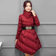 JEANE-SUNP 冬装新款韩版女装中长款不规则下摆时尚显瘦棉服外套女棉衣潮