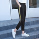 JEANE-SUNP 夏季薄款条子拼接修身显瘦优雅韩版时尚裤子