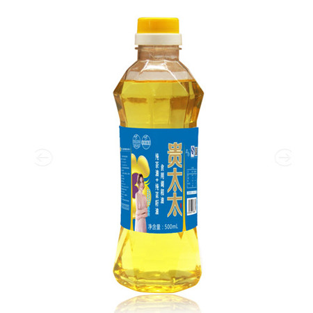 【长沙馆】贵太太 原味 纯茶+纯菜调和油 500ml 瓶装 2瓶起售 指定地区包邮