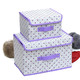 友纳 点子纹收纳整理箱多功能可折叠收纳箱收纳盒（大号）紫色