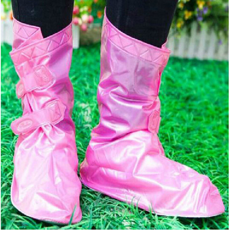 红兔子可调节防雨鞋套粉色M码